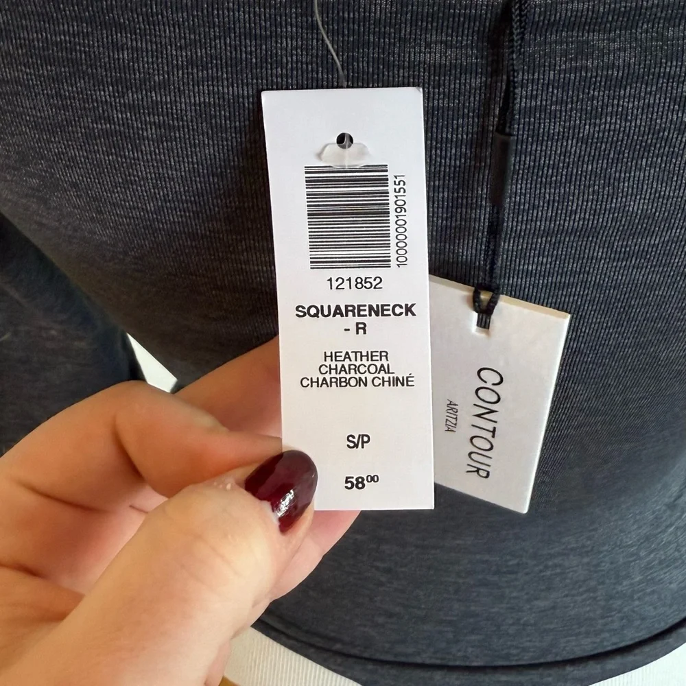 NWT Aritzia Contour Charcoal Long Sleeve Bodysuit - Picture 3 of 3